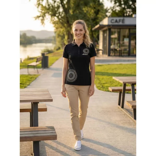  Dámske tričko s golierikom ALTISPORT ALW024210 NÁMORNÁ MODRÁ 