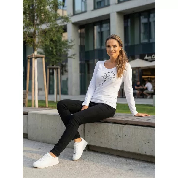  Dámske tričko s dlhým rukávom ALTISPORT CARRYOVER ALW009169 BIELA 