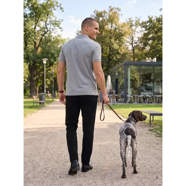  Pánske tričko s golierom ALTISPORT ALM013203 TMAVOSIVÝ MELÍR 