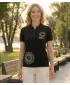 Dámske tričko s golierikom ALTISPORT ALW024210 ČIERNOZLATÁ
