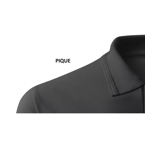  Pánske tričko s golierom ALTISPORT ALM013203 ANTRACITOVÝ MELÍR 