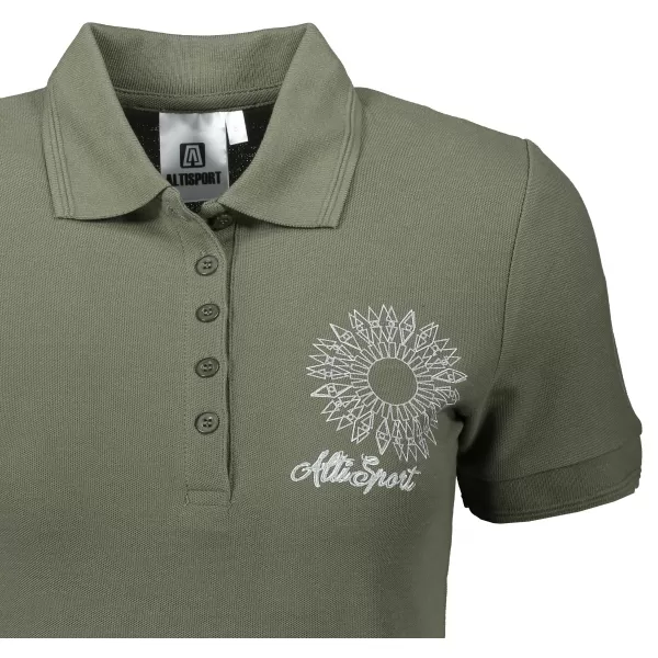  Dámske tričko s golierikom ALTISPORT ALW024210 KHAKI 