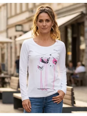 Dámske tričko s dlhým rukávom ALTISPORT CARRYOVER ALW043169 BIELA