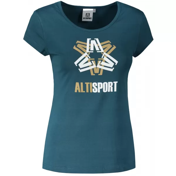  Dámske tričko ALTISPORT ALW046122 petrolejovú 
