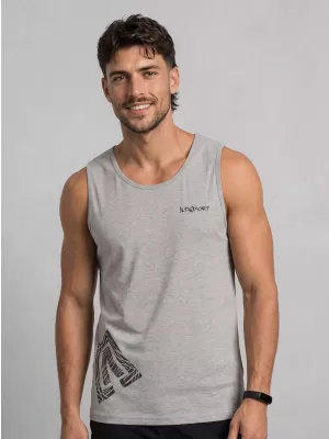 Pánske tielko ALTISPORT ALM013142 TMAVOSIVÝ MELÍR