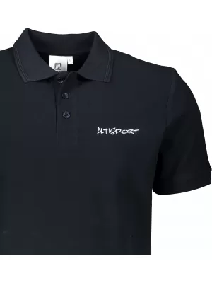 Pánske tričko s golierom ALTISPORT ALM013203 NÁMORNÍCKA MODRÁ