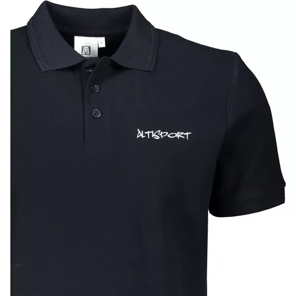  Pánske tričko s golierom ALTISPORT ALM013203 NÁMORNÍCKA MODRÁ 