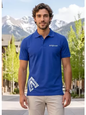 Pánske tričko s golierom ALTISPORT ALM013203 KRÁĽOVSKÁ MODRÁ