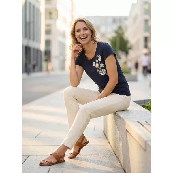  Dámske tričko ALTISPORT ALW053122 NÁMORNÁ MODRÁ / ZLATÁ 