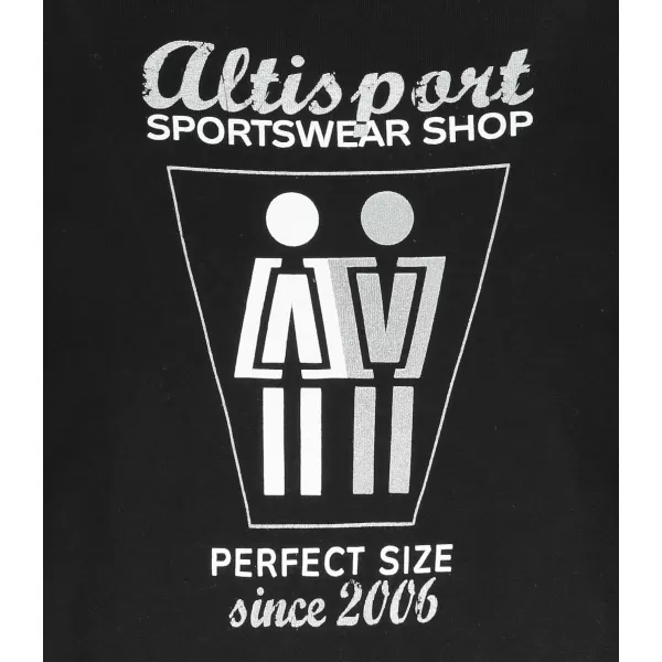  Dámske tričko ALTISPORT ALW049122 ČIERNA A STRIEBORNÁ 
