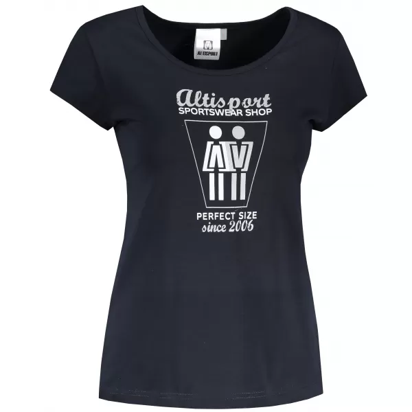  Dámske tričko ALTISPORT ALW049122 NÁMORNÁ MODRÁ / STRIEBORNÁ 