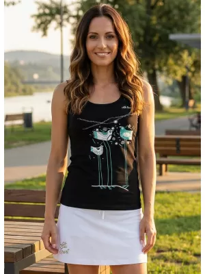 Dámske tielko ALTISPORT CARRYOVER ALW043136 ČIERNA A MODRÁ