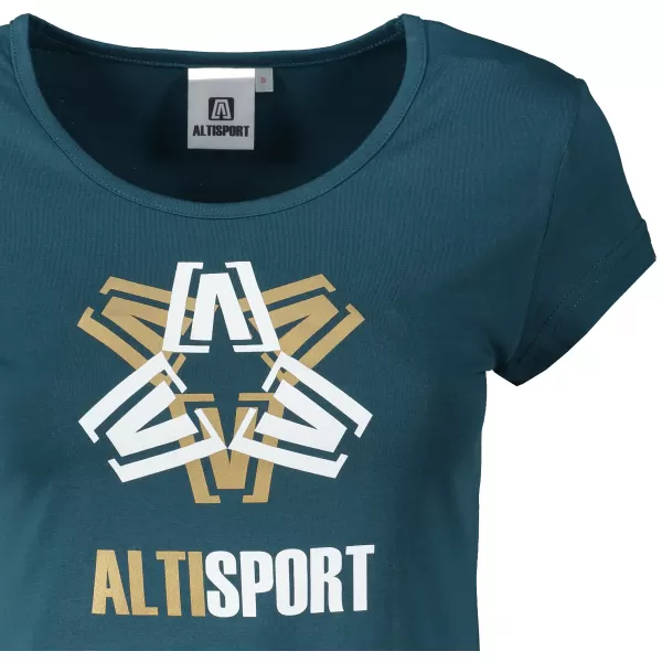  Dámske tričko ALTISPORT ALW046122 petrolejovú 