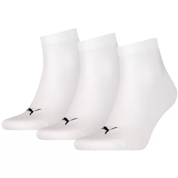  Ponožky PUMA QUARTER PLAIN 3P biela 