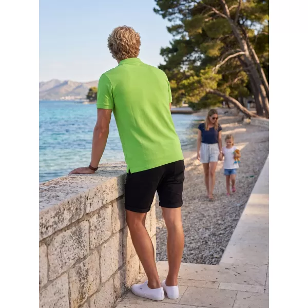  Pánske tričko s golierom ALTISPORT ALM013203 JABLKOVO ZELENÉ 