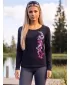 Dámske tričko s dlhým rukávom ALTISPORT CARRYOVER ALW029169 NÁMORNÍCKA MODRÁ/RUŽOVÁ