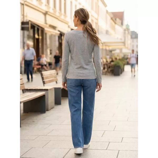  Dámske tričko s dlhým rukávom ALTISPORT CARRYOVER ALW043169 TMAVOSIVÝ MELÍR 