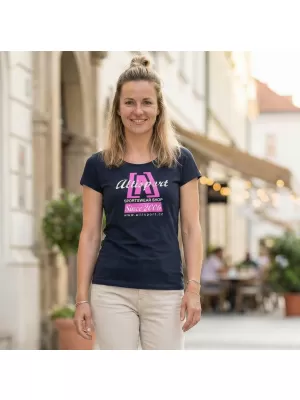 Dámske tričko ALTISPORT ALW047122 NÁMORNÍCKA MODRÁ/RUŽOVÁ