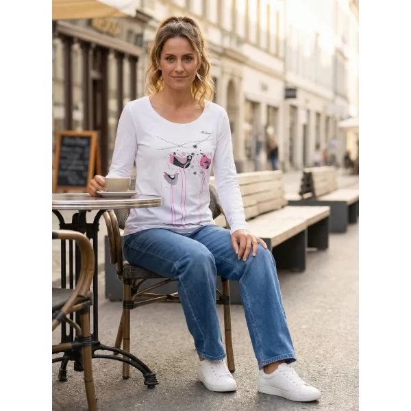  Dámske tričko s dlhým rukávom ALTISPORT CARRYOVER ALW043169 BIELA 