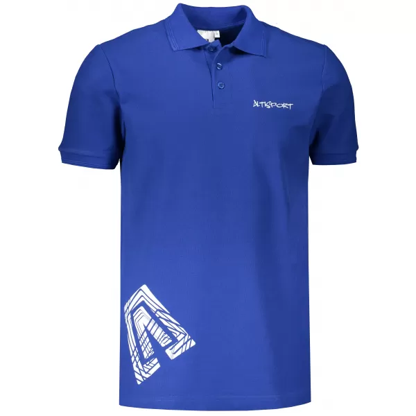  Pánske tričko s golierom ALTISPORT ALM013203 KRÁĽOVSKÁ MODRÁ 