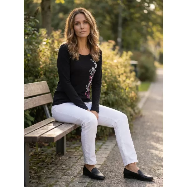  Dámske tričko s dlhým rukávom ALTISPORT CARRYOVER ALW029169 ČIERNA RUŽOVÁ 
