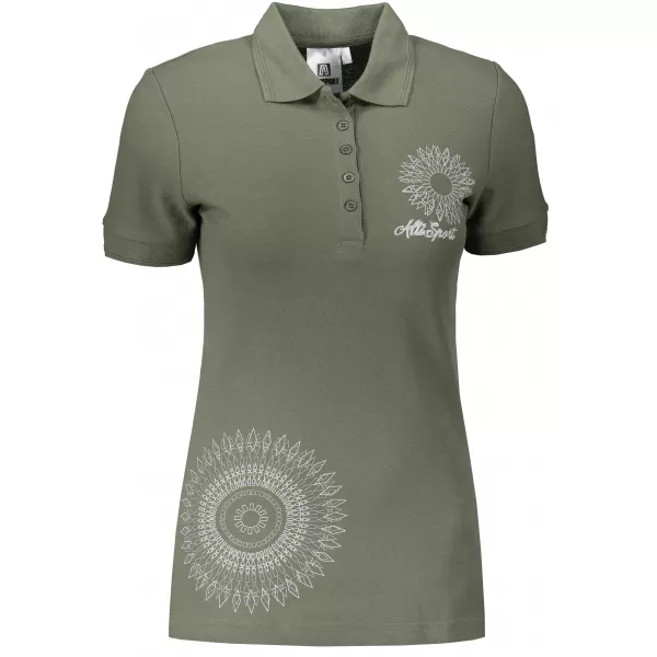  Dámske tričko s golierikom ALTISPORT ALW024210 KHAKI 