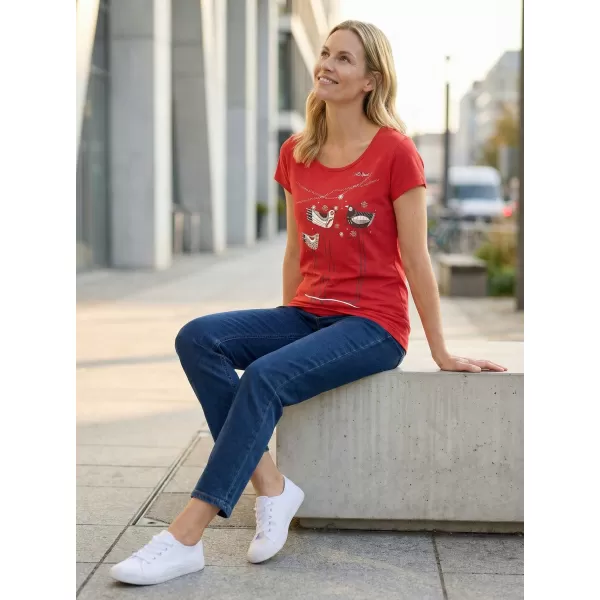  Dámske tričko ALTISPORT CARRYOVER ALW043120 ČERVENÁ 