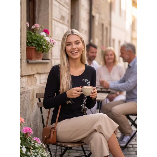  Dámske tričko s dlhým rukávom ALTISPORT CARRYOVER ALW029169 ČIERNA A ZLATÁ 