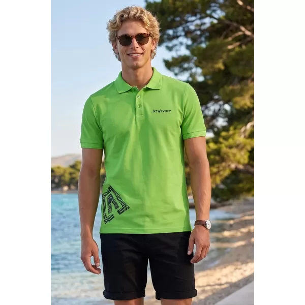  Pánske tričko s golierom ALTISPORT ALM013203 JABLKOVO ZELENÉ 