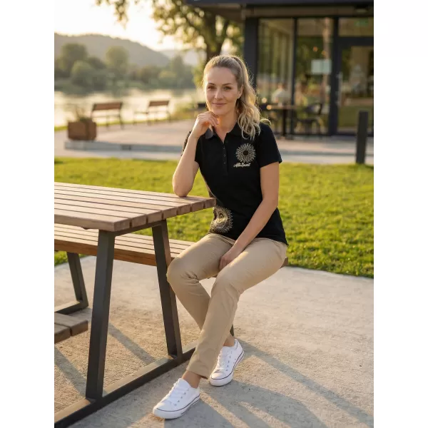 Dámske tričko s golierikom ALTISPORT ALW024210 NÁMORNÁ MODRÁ 