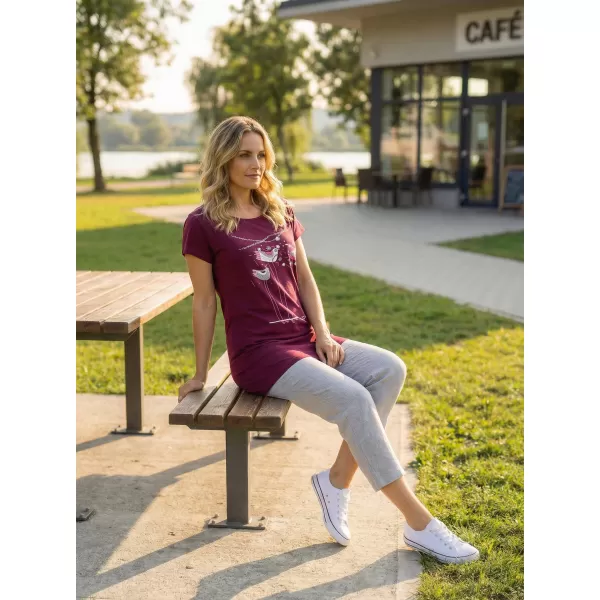  Dámské prodloužené triko ALTISPORT CARRYOVER ALW043123 FUCHSIOVÁ 