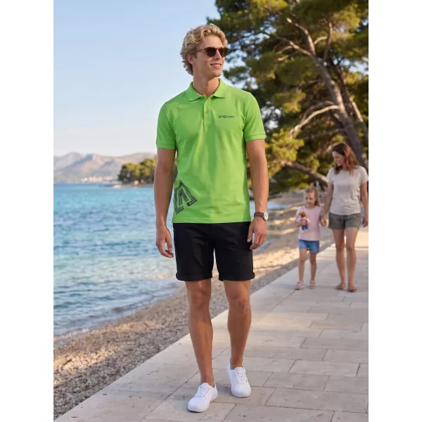  Pánske tričko s golierom ALTISPORT ALM013203 JABLKOVO ZELENÉ 