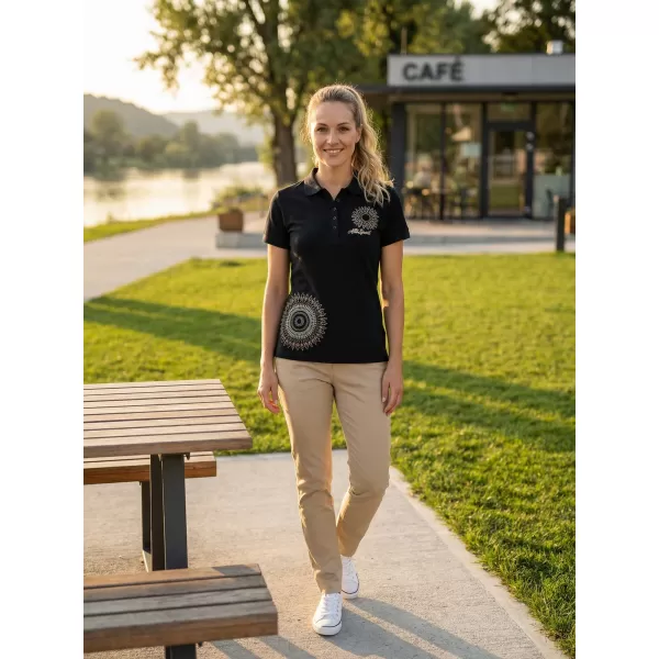  Dámske tričko s golierikom ALTISPORT ALW024210 NÁMORNÁ MODRÁ 