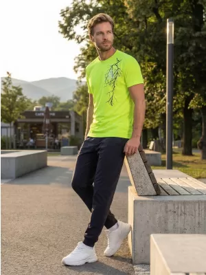 Pánske funkčné tričko ALTISPORT CARRYOVER ALM027124 NEÓNOVÁ ŽLTÁ