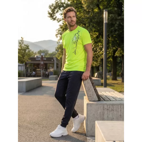  Pánske funkčné tričko ALTISPORT CARRYOVER ALM027124 NEÓNOVÁ ŽLTÁ 
