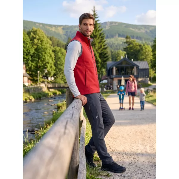 Pánska softshellová vesta ALTISPORT ALM006517 ČERVENÁ 