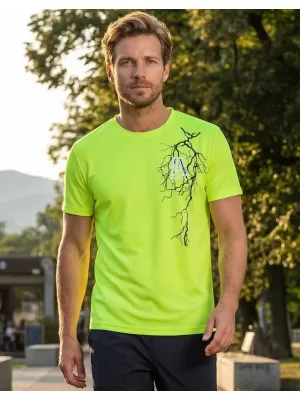 Pánske funkčné tričko ALTISPORT CARRYOVER ALM027124 NEÓNOVÁ ŽLTÁ