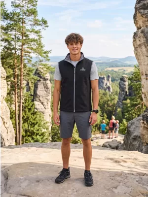 Pánska softshellová vesta ALTISPORT ALM006517 ČIERNA