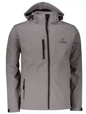 Pánska softshellová bunda ALTISPORT ALM006522 oceľovosivá