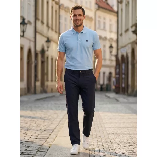  Pánske tričko s golierom ALTISPORT CARRYOVER ALM065203 NEBESKY MODRÁ 