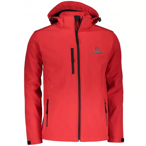  Pánska softshellová bunda ALTISPORT ALM006522 ČERVENÁ 