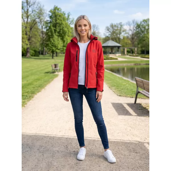  Dámska softshellová bunda ALTISPORT ALW056521 ČERVENÁ 