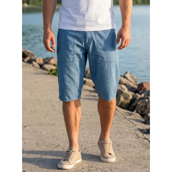  Pánske šortky SAM 73 GRIFF MS 736 SVETLÝ DENIM 