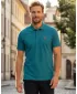 Pánske tričko s golierom ALTISPORT CARRYOVER ALM065203 TMAVO TYRKYSOVÁ