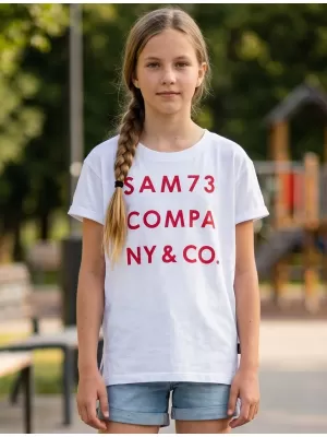 Dievčenské tričko s krátkym rukávom SAM 73 MELANIE GT 551 biela