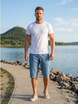 Pánske šortky SAM 73 GRIFF MS 736 SVETLÝ DENIM
