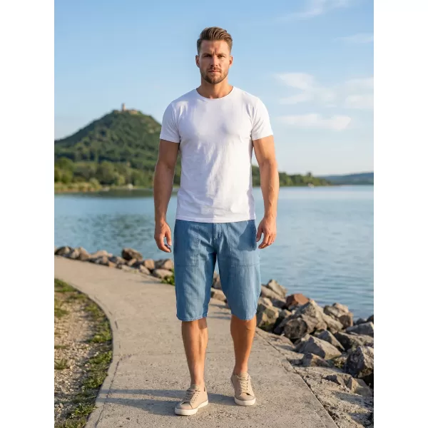  Pánske šortky SAM 73 GRIFF MS 736 SVETLÝ DENIM 