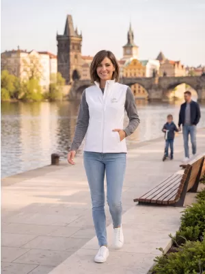 Dámska softshellová vesta ALTISPORT ALW056516 BIELA