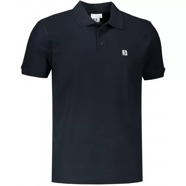  Pánske tričko s golierom ALTISPORT CARRYOVER ALM065203 NÁMORNÍCKA MODRÁ 