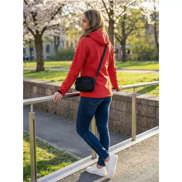  Dámska softshellová bunda ALTISPORT ALW056521 ČERVENÁ 